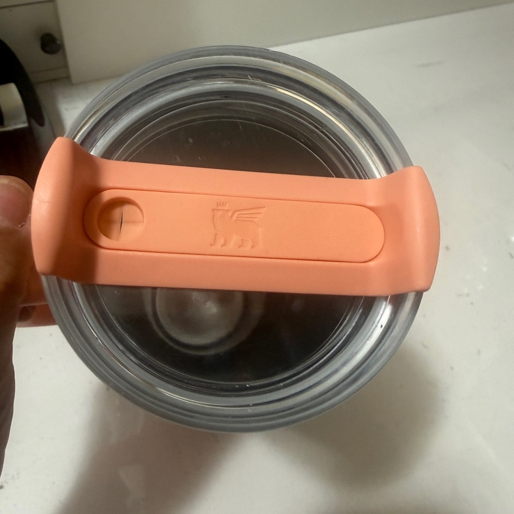 Stanley Coral Orange Insulated Travel Mug with Handle - Picture 11 of 12